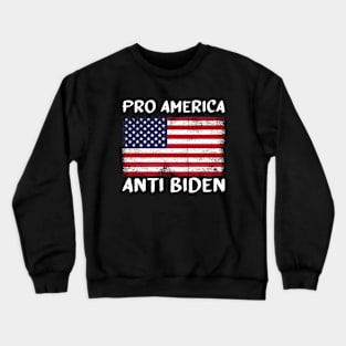 Pro America Anti Biden Vintage USA flag Crewneck Sweatshirt